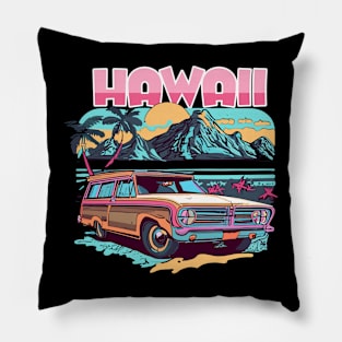 Surf Hawaii Vintage Pillow