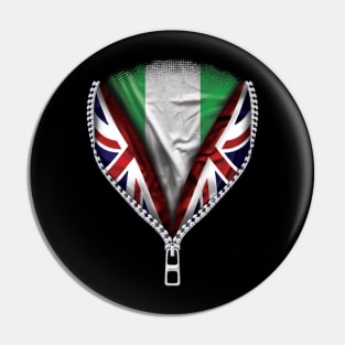 Nigerian Flag  Nigeria Flag zipped British Flag - Gift for Nigerian From Nigeria Pin