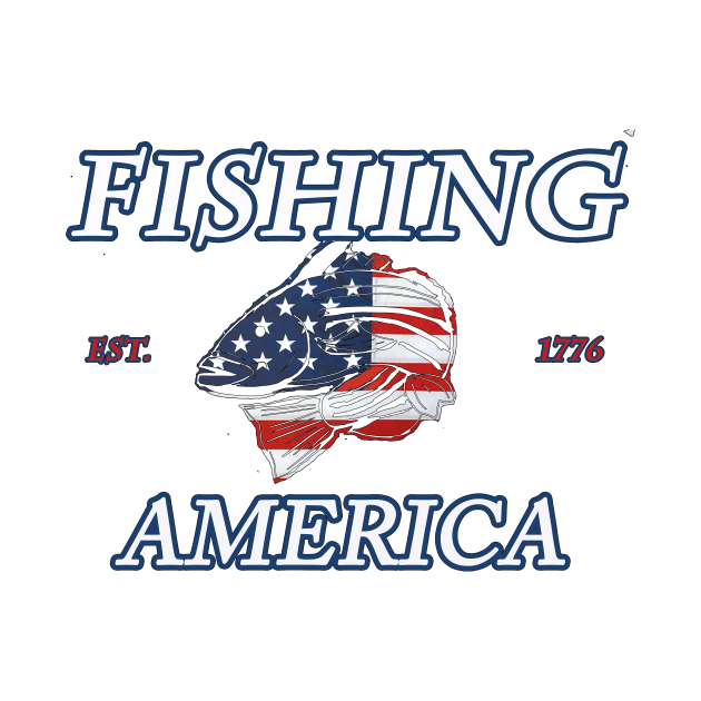 Fishing America bass by Hook Ink