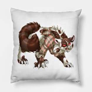 WereCat: Chocolate Bicolor Tabby Pillow