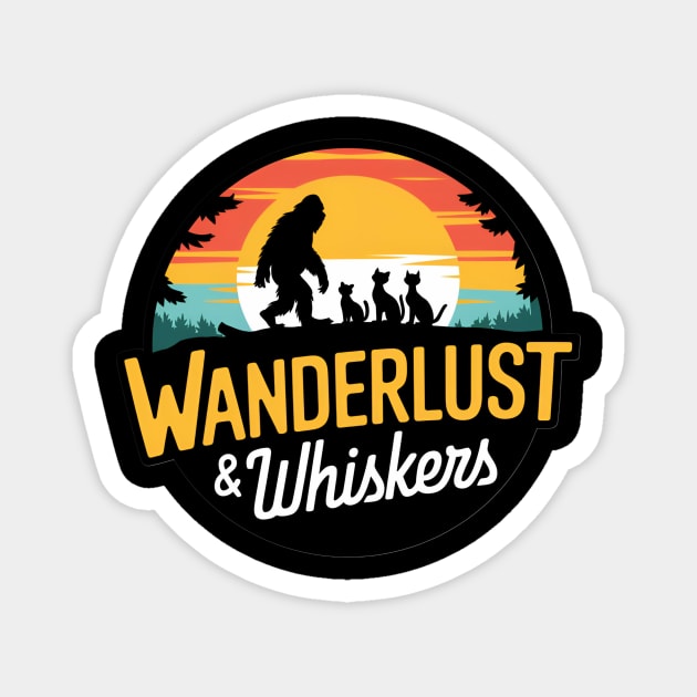 Wanderlust & Whiskers Magnet by Pete the Cat Guy