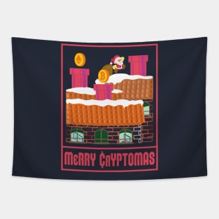 Merry Cryptomas - Christmas Is Approaching Santa Tapestry