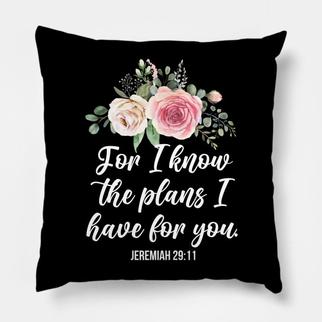 Pink Rose Jeremiah 29 11 Pillow by Queen of the Minivan