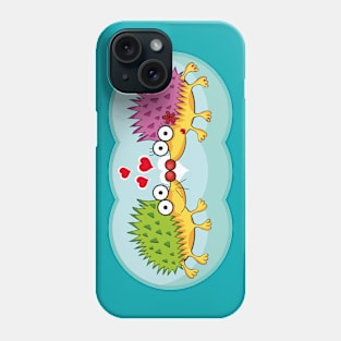 Hedgehogs in love Phone Case