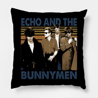 Echo And The Bunnymen Live Electric Energy In Photographs Pillow