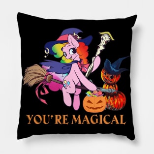 You're Magical T Shirt Cute Unicorn Witch Halloween Shirt Pillow