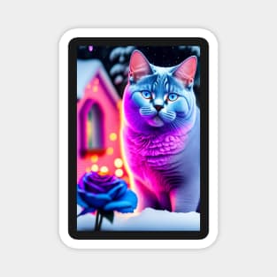 So Glowy British Shorthair Cat Magnet