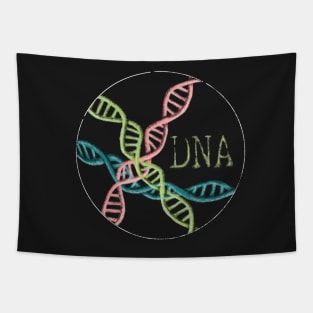 DNA. Fun pastel science design. Tapestry