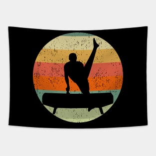 Mens Gymnastics Male Gymnast Sunset Tapestry