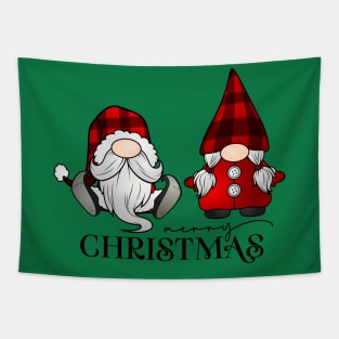 Merry Christmas Gnomes Tapestry