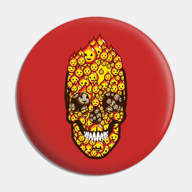 Flameboy Skull Pin by Yamabushi's Kawaii Store