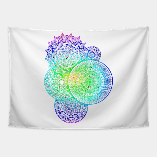 colorful mandalas Tapestry by Lamink