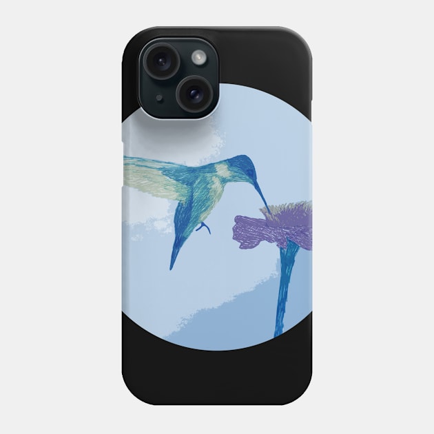 Hummingbird Blue Phone Case by Zachfan1212