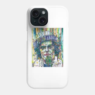 CAPTAIN BEEFHEART watercolor and ink portrait .1 Phone Case