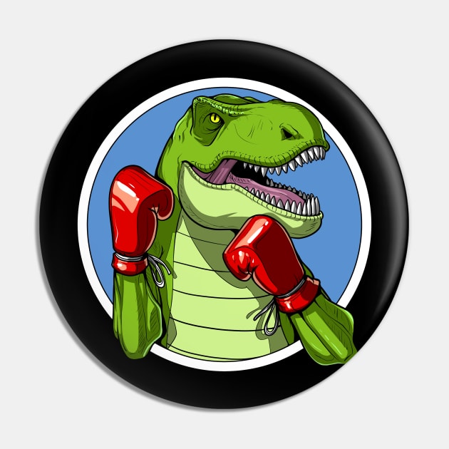 T-Rex Dinosaur Boxing Pin by underheaven