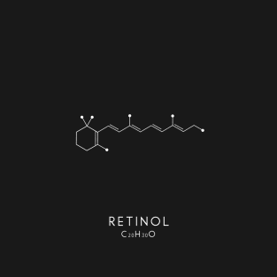 Retinol Molecular Structure - Vitamin A Black T-Shirt