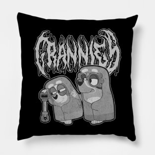 Grannies metal grey Pillow