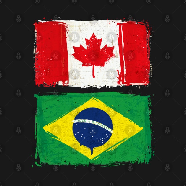 Canadian and Brazilian Flag by Islanr