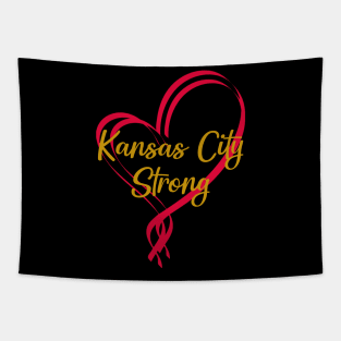 Kansas City Strong Heart Love Tapestry