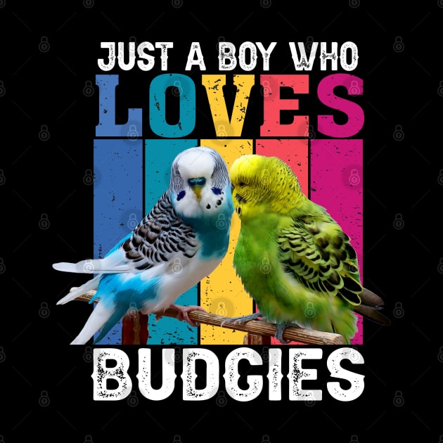 Rainbow Wings: Just A Boy Who Loves Budgies Graphic Tee by HOuseColorFULL