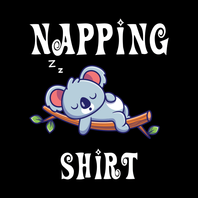 napping shirt with cute sleeping koala by vpdesigns