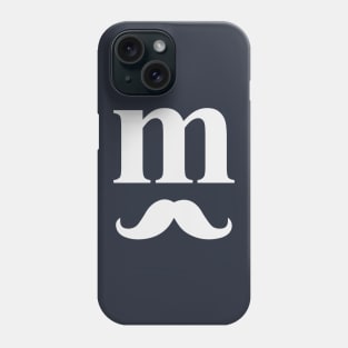 funny Letter M Lower Case m Alphabet with mustache  T-shirt T-Shirt T-Shirt Phone Case