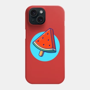 Watermelon Popsicle Cartoon Vector Icon Illustration Phone Case