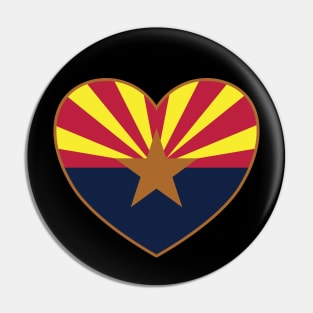 Arizona Flag Heart Pin