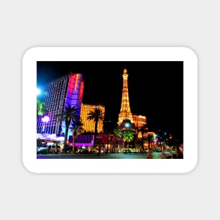 Eiffel Tower Paris and Ballys Hotel Las Vegas America Magnet