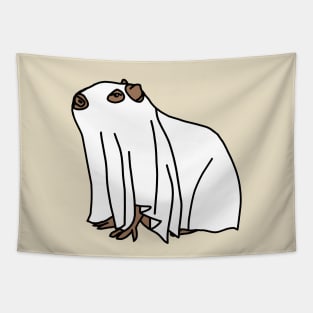 Boo Sheet Halloween Capybara Tapestry