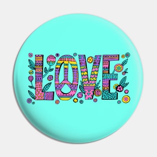 Love Quote Designer Floral Positive Inspiration Quote Pin