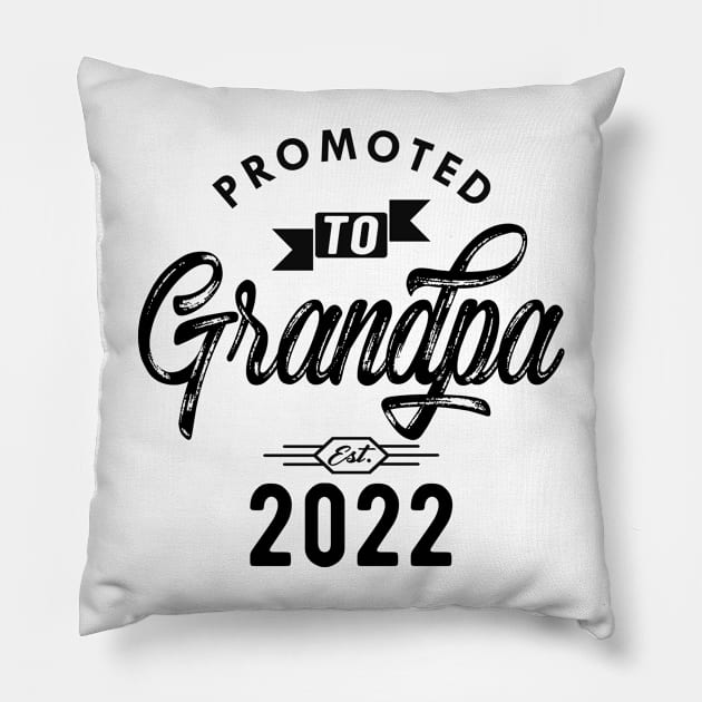 New Grandpa - Promoted to grandpa est. 2022 Pillow by KC Happy Shop