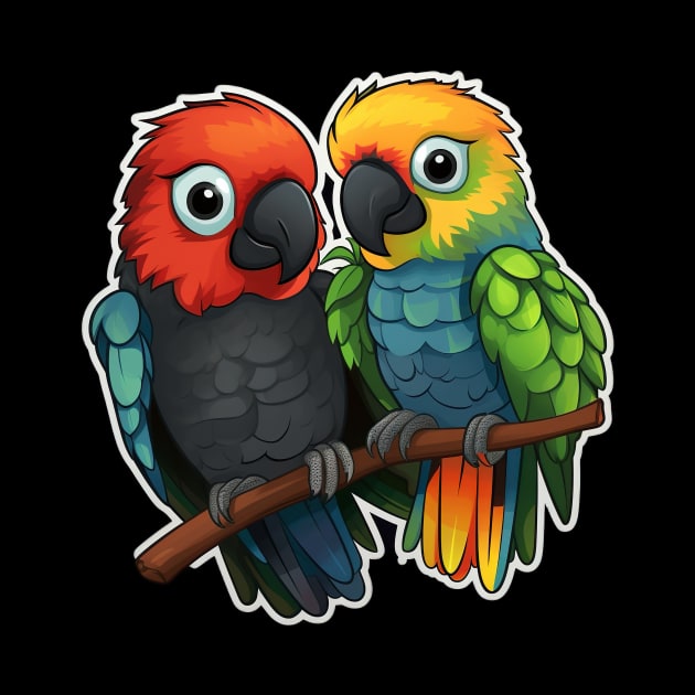 Colorful Parrot Cockatoo - Parakeet Macaws Parrot by fromherotozero