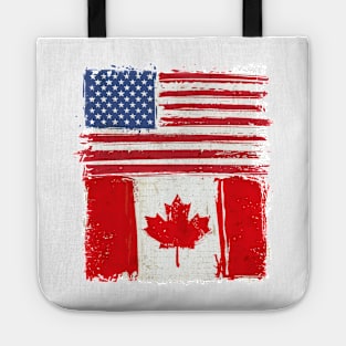 USA and Canadian Flag Tote