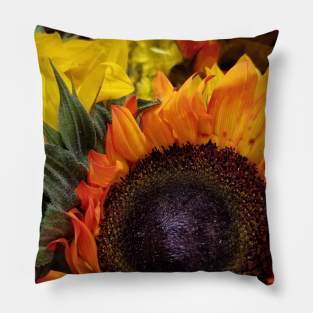 Orange Sunflowers Pillow