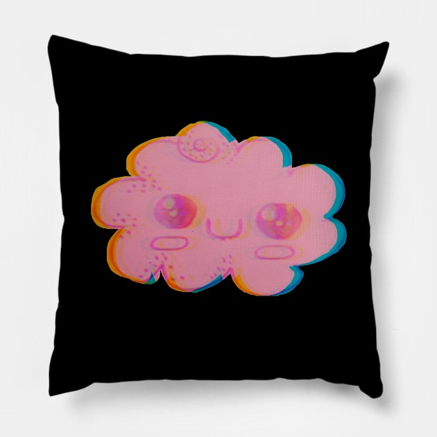 Pink Clouds Pillow by Rowalyn Keith