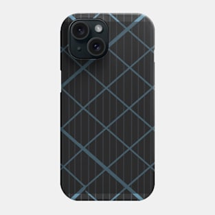 Blue Plaid, Dark Phone Case