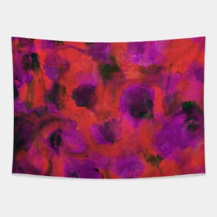 Watercolor background with the poppy field. Summer flowers red field. Modern art - impressionism, texture. Design for fabric, textiles, wallpapers, covers, packaging, wrapping paper. Tapestry