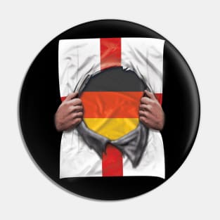 Germany Flag English Flag Ripped - Gift for German From Germany Pin