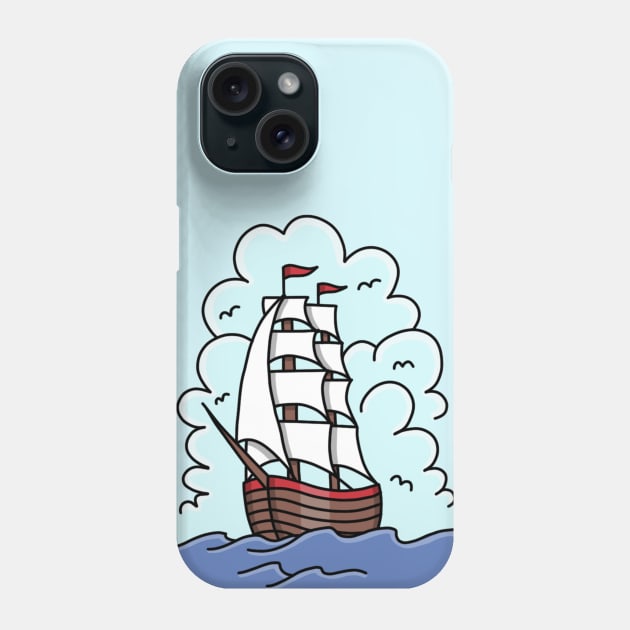 Ship At Sail Phone Case by Tanisha Vidale