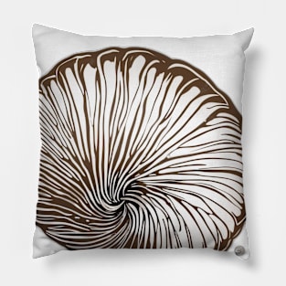 Swirling Chocolate Shell Artwork No. 762 Pillow