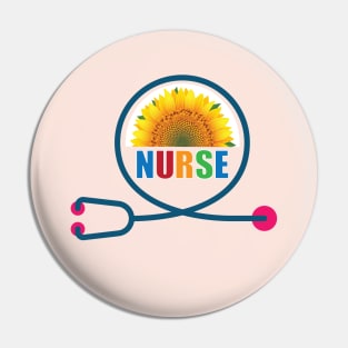 summer time sunflower and stethoscope Design for Medical nurses and Nursing students Pin