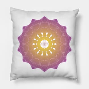Peculiar Floral Pattern -purple Voilet  mandala design - Regenbogenfarben Pillow