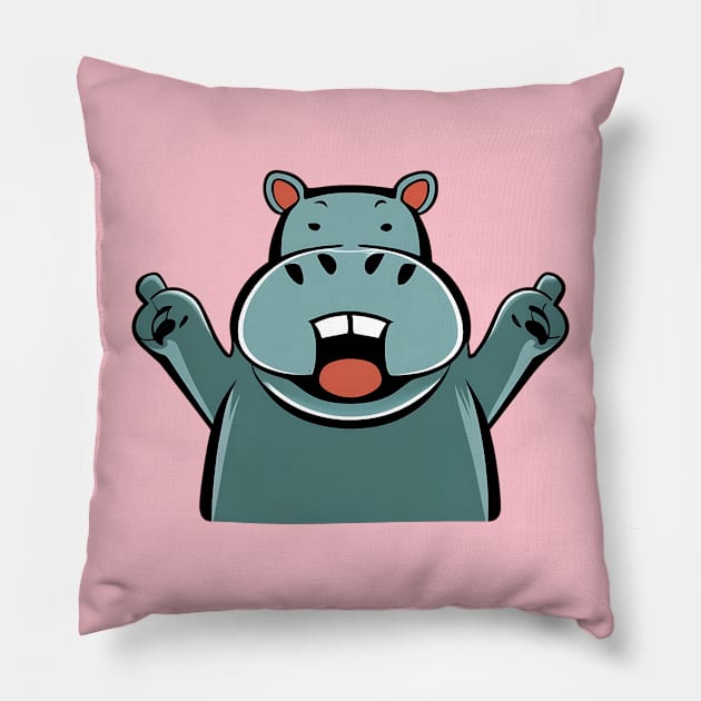 Hippo Pillow by NomiCrafts