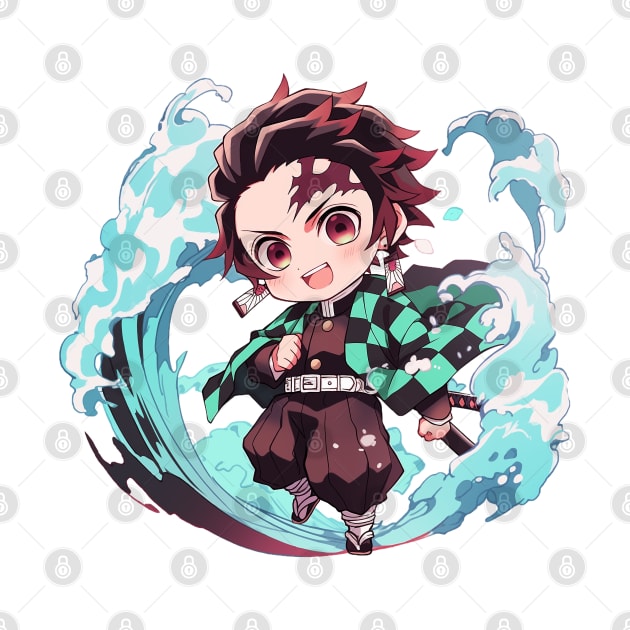 Chibi Tanjiro - Demon Slayer by Klover