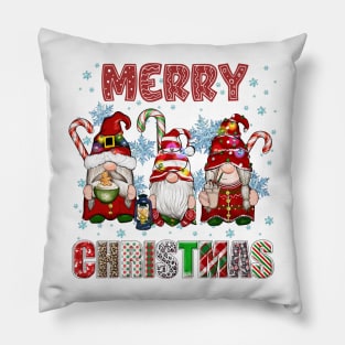 Merry Christmas Gnome Family Funny Xmas Tree Women Men Kids Pillow