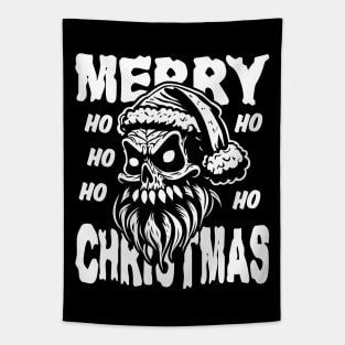 Skull Santa Hat Christmas Tapestry