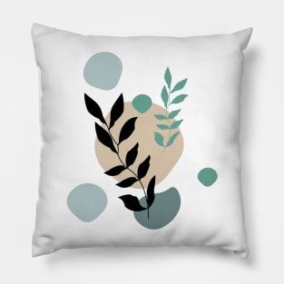 Abstract Modern Leaves Pillow