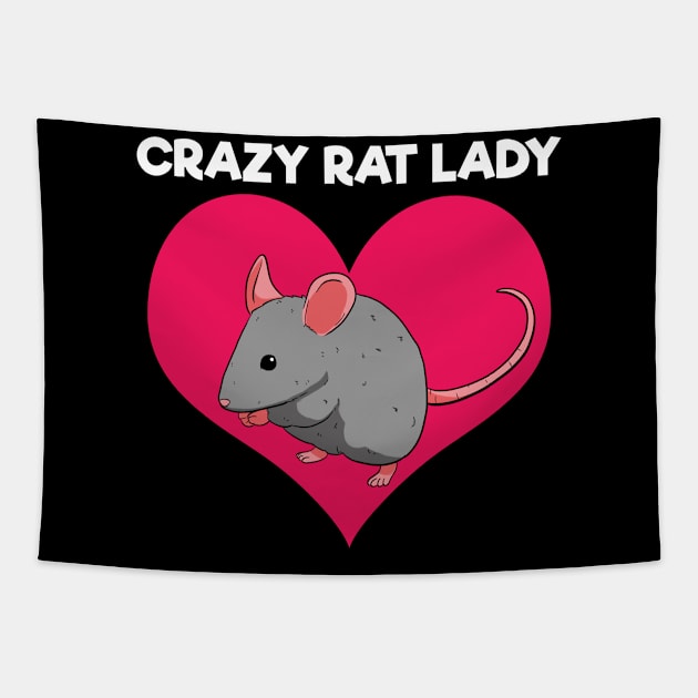 Crazy Rat Lady Rats Tapestry by Crazy Shirts