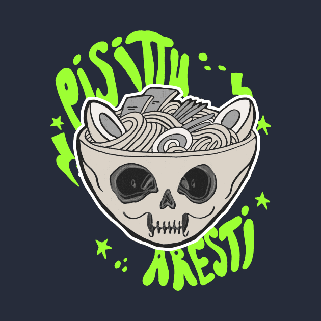 Ramen Skull Cat Pisittu Aresti - by Miskel Design by miskel